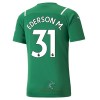 Officiële Voetbalshirt Doelman Manchester City Ederson 31 Uit 2021-22 - Heren